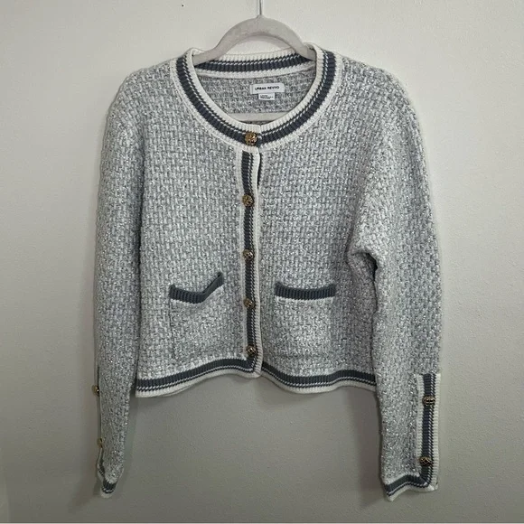 Urban Revivo shimmery knit cardigan with gold buttons - Picture 2 of 8
